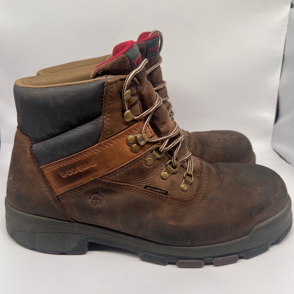 Wolverine EPX Waterproof Composite Toe Work Boots Mens 12‎ Brown Leather W10314